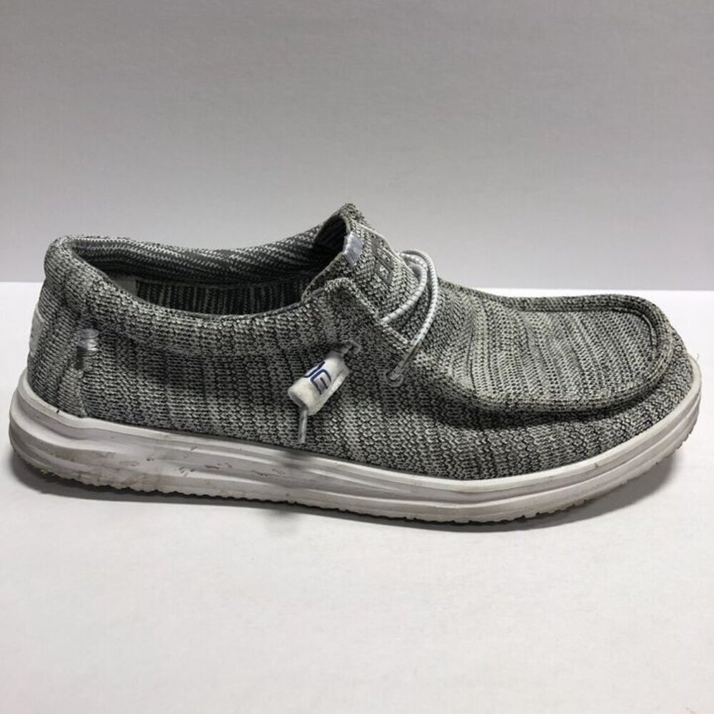 Hey Dude Men’s Wally Free, Gray Slip-On Shoes, Size 12M